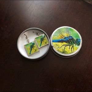 💎 Dragonfly earrings in gift case